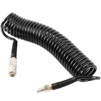 TECPO Drukluft Spiralschlauch 6m + Adapter