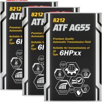 3x MANNOL ATF AG55 Automatik Getriebeöl, 1L