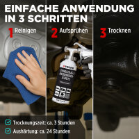 12x TECPO Unterbodenschutz Überlackierbar Schwarz, 1000 ml