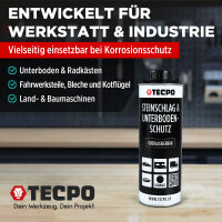 12x TECPO Unterbodenschutz Überlackierbar Schwarz, 1000 ml