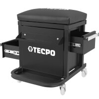 TECPO Werkstattwagen Transportwagen mit Schublade und Rollsitz Werkstatthocker