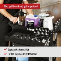 TECPO Werkstattwagen Transportwagen mit Schublade und Rollsitz Werkstatthocker