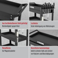 TECPO Werkstattwagen Transportwagen mit Schublade und Rollsitz Werkstatthocker