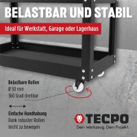 TECPO Werkstattwagen Transportwagen mit Schublade und Rollsitz Werkstatthocker
