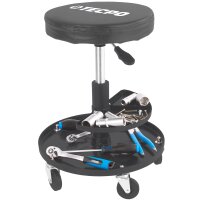 TECPO 2x Werkstatt-Arbeitssitz mit 5 Rollen | Ø 360 mm