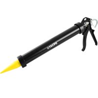 TECPO Kartuschenpresse + 2x 600 ml PETEC K&D Karosserie Klebe-& Dichtmasse, Weiß