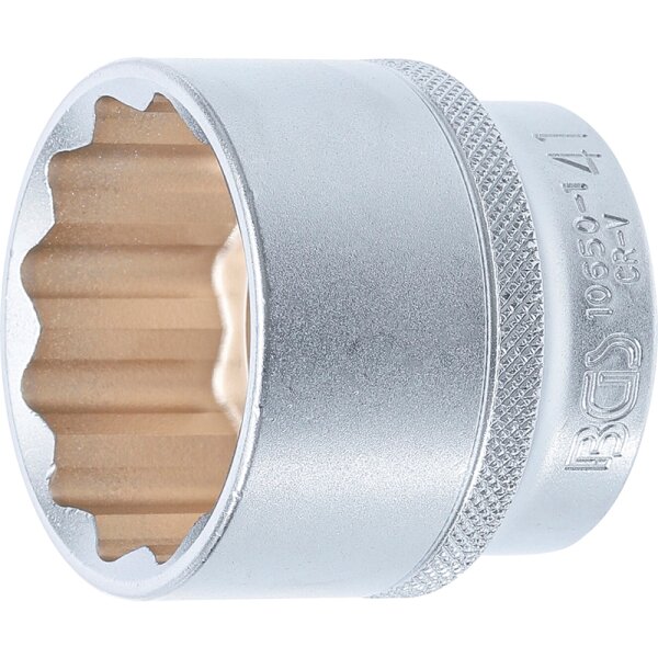 BGS Steckschlüssel-Einsatz Zwölfkant | Antrieb Innenvierkant 12,5mm (1/2") | SW 41mm