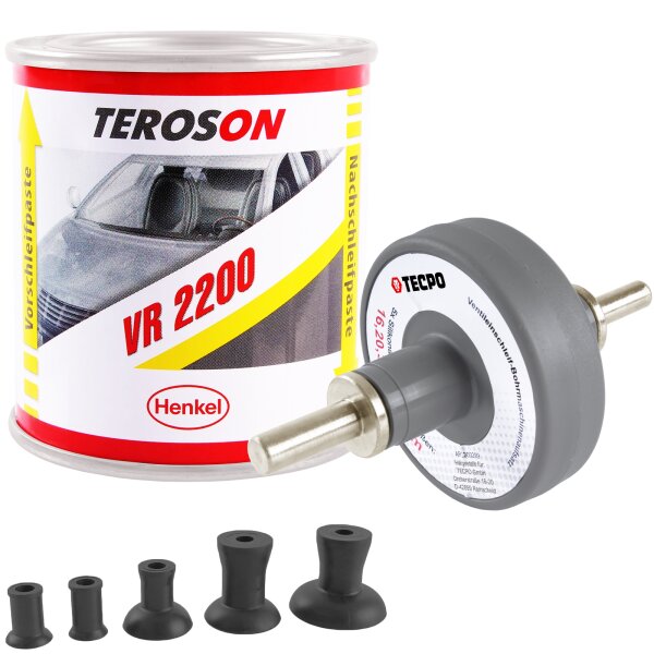 TEROSON Ventileinschleifpaste Set + TECPO Bohrmaschinenaufsatz