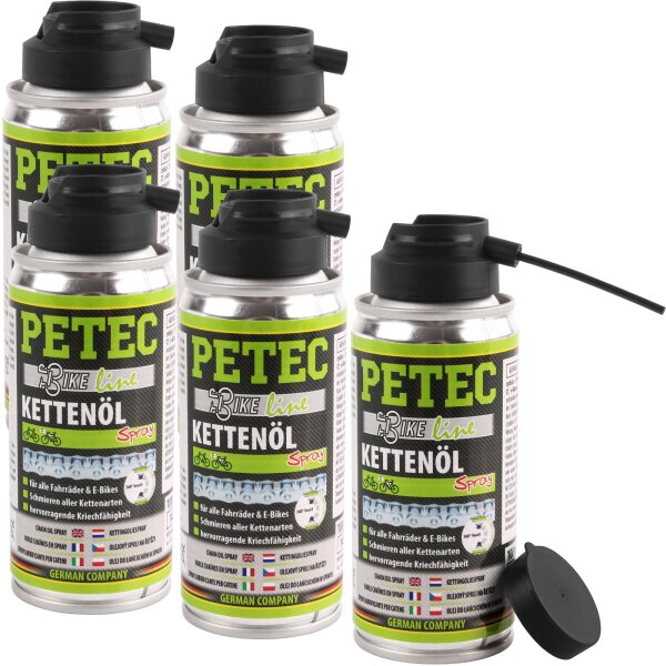 5x PETEC Kettenölspray 100 ml