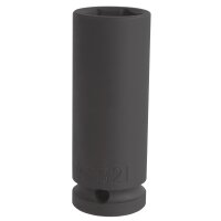 BGS Kraft-Steckschlüssel-Einsatz Sechskant, tief | Antrieb Innenvierkant 12,5 mm (1/2") | SW 21 mm