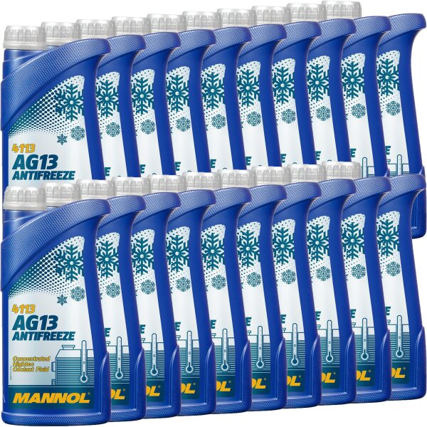 20x MANNOL Kühlerfrostschutz AG13, 1L