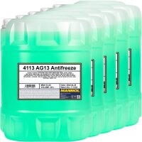 5x MANNOL Kühlerfrostschutz AG13, 20 Liter