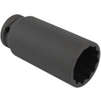 2x TECPO Vielzahn Kraft Steckschlüssel Nuss 1/2 Zoll, 30 mm