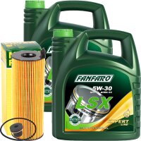 MANN-FILTER Ölfilter + Schraube + FANFARO 5W-30 LSX...