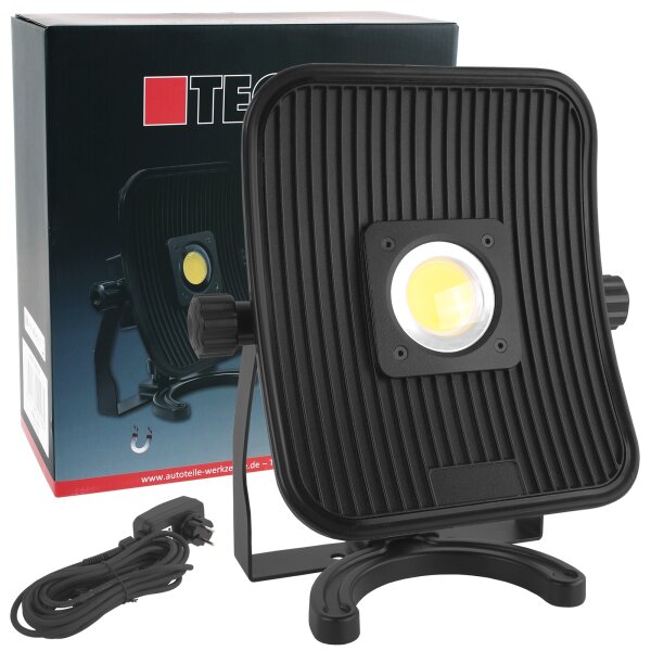 TECPO AKKU COB LED 50W Arbeitsleuchte 4500 Lumen Strahler Baustrahler IP54