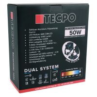 TECPO AKKU COB LED 50W Arbeitsleuchte 4500 Lumen Strahler Baustrahler IP54