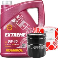 FEBI BILSTEIN Ölfilter + MANNOL Extreme 5W-40, 5 Liter