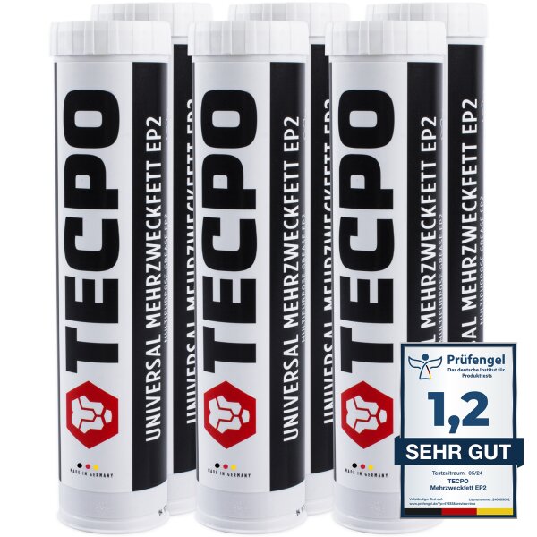 6x TECPO Universal Mehrzweckfett EP2, 400g
