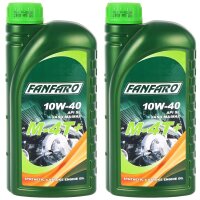 2x FANFARO M-4T+ Motorradöl, 1L