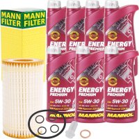 MANN-FILTER Ölfilter + Schraube + 7L MANNOL Premium...