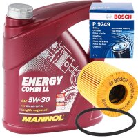 Bosch Ölfilter P9249 + 5W-30 Mannol MN7907-5