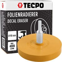 TECPO Folienradierer Etiketten Klebereste Aufkleber...