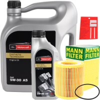 MANN-FILTER Ölfilter + FORD Motorcraft 5W-30 A5, 6...