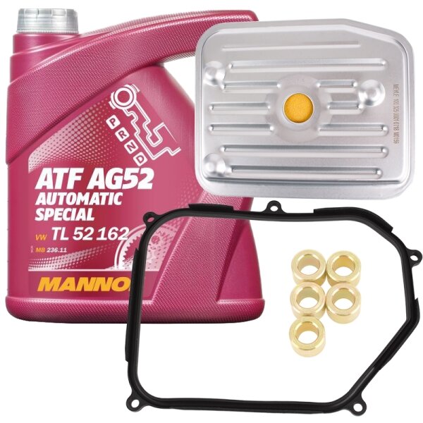Meye Hydraulikfiltersatz, Automatikgetriebe + ATF AG52 Getriebeöl, 4 Liter