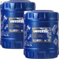 2x MANNOL Universal 15W-40 API SN/CH-4 Motoröl, 10L