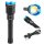 TECPO Taschenlampe 8000 Lumen, 6500K, 200m Leuchteweite, Akku Power-Lampe + BGS Mechaniker-Handschuhe