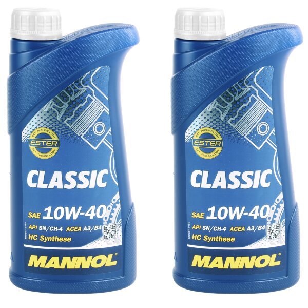 MANNOL Classic 10W-40 API SN/SM/CF, 2x1 Liter