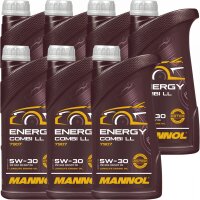 7x MANNOL Energy Combi LL 5W-30, 1 Liter