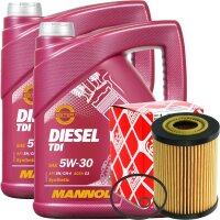 FEBI BILSTEIN Ölfilter + MANNOL Diesel TDI 5W-30, 10...
