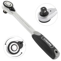 TECPO Außen Torx Steckschlüssel Satz 1/2 Zoll, E10 bis E24, 9-teilig + TECPO Umschaltknarre 1/2 Zoll
