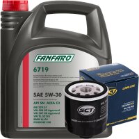 SCT Germany Ölfilter + FANFARO 5W-30, 5 Liter