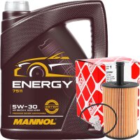 FEBI BILSTEIN Ölfilter + Schraube + MANNOL Energy...