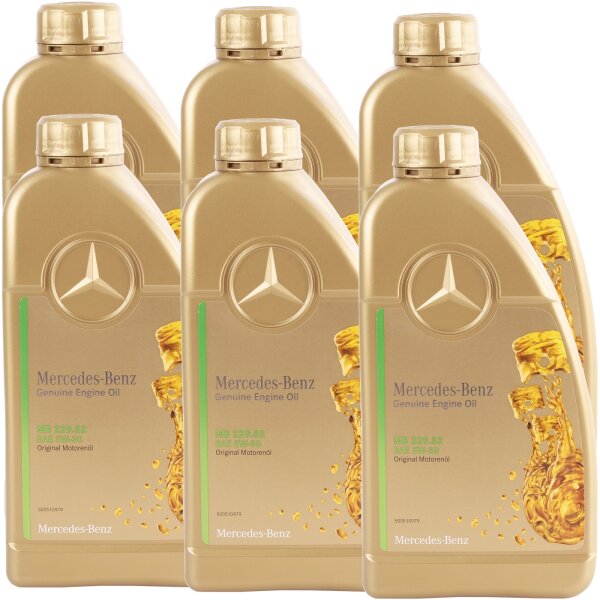 6x OE MB 5W-30  Motoröl MB 229.52, 1L, A000989820711FBDD