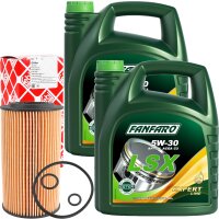 FEBI BILSTEIN Ölfilter + FANFARO 5W-30 LSX Longlife...