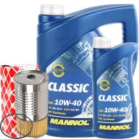 FEBI BILSTEIN Ölfilter + MANNOL Classic 10W-40, 6 Liter