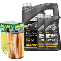 MANN-FILTER Ölfilter + MANNOL 504 / 507 5W-30, 7 L