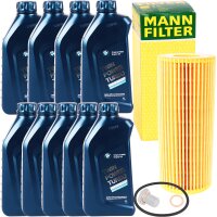 MANN Ölfilter + Schraube + 9L Liter Original BMW 5W-30