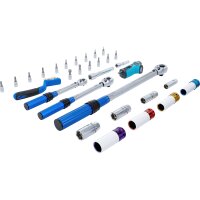 BGS Drehmomentschlüssel-Satz | Abtrieb Außenvierkant 6,3 mm (1/4"), 10 mm (3/8"), 12,5 mm (1/2") | 31-tlg.
