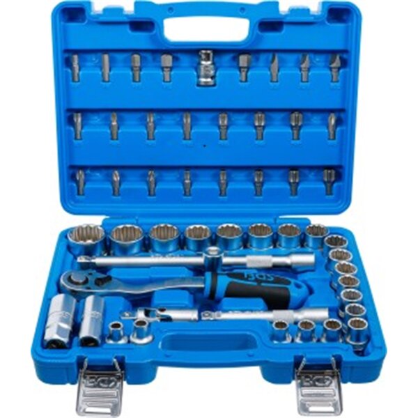 BGS Steckschlüssel-Satz Zwölfkant | Antrieb 12,5 mm (1/2") | SW 8 - 32 mm | 51-tlg.