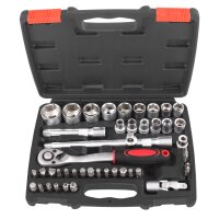 BGS DIY Steckschlüssel-Satz | Antrieb 6,3 mm (1/4") + 12,5 mm (1/2") | Zollgrößen | 174-tlg.