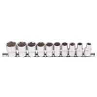 BGS Steckschlüsseleinsatz-Set, 12,5 (1/2), 6-kant, in ZOLL, 3/8" - 15/16", 10-tlg