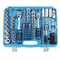 BGS Steckschlüssel-Satz Sechskant | Antrieb 6,3 mm (1/4") / 10 mm (3/8") / 12,5 mm (1/2") | 192-tlg.