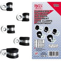 BGS Gummierte Schlauchklemmen-Sortiment | Ø 6 -...