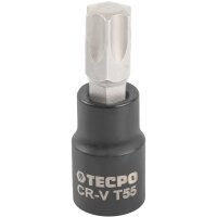 TECPO Steckschlüssel-Satz T-Profil (für Torx) und E-Torx, 25-teilig
