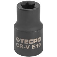 TECPO Steckschlüssel-Satz T-Profil (für Torx) und E-Torx, 25-teilig