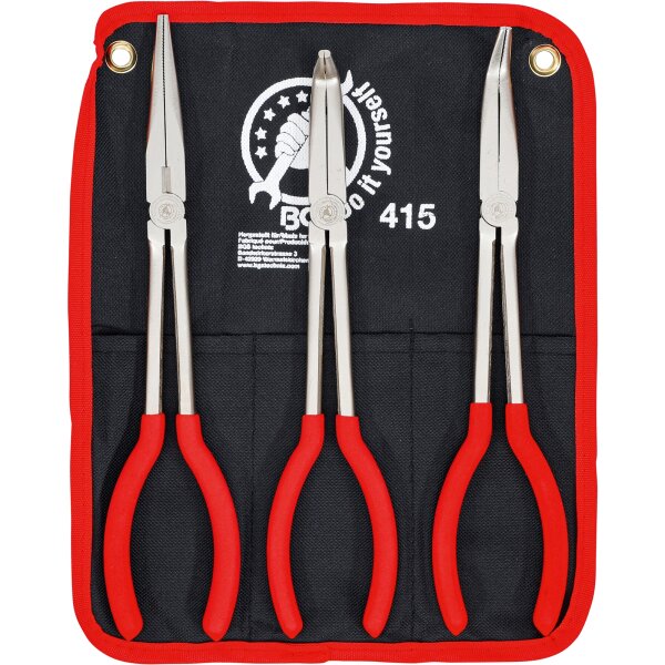 BGS DIY Telefon-Zangen-Satz, 3-tlg.,  0° - 45° - 70°